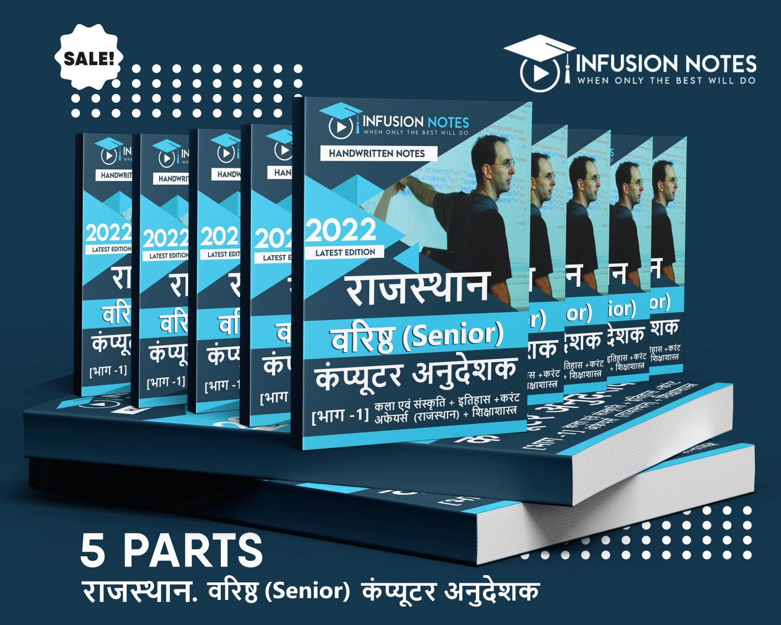 Rajasthan Computer Senior Anudeshak Handwritten Notes 2022 5 Books