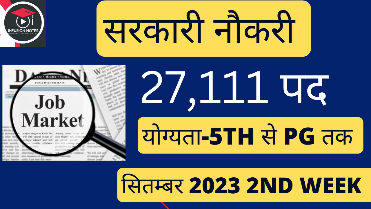 रोजगार समाचार September 2nd Week Government Jobs 2023