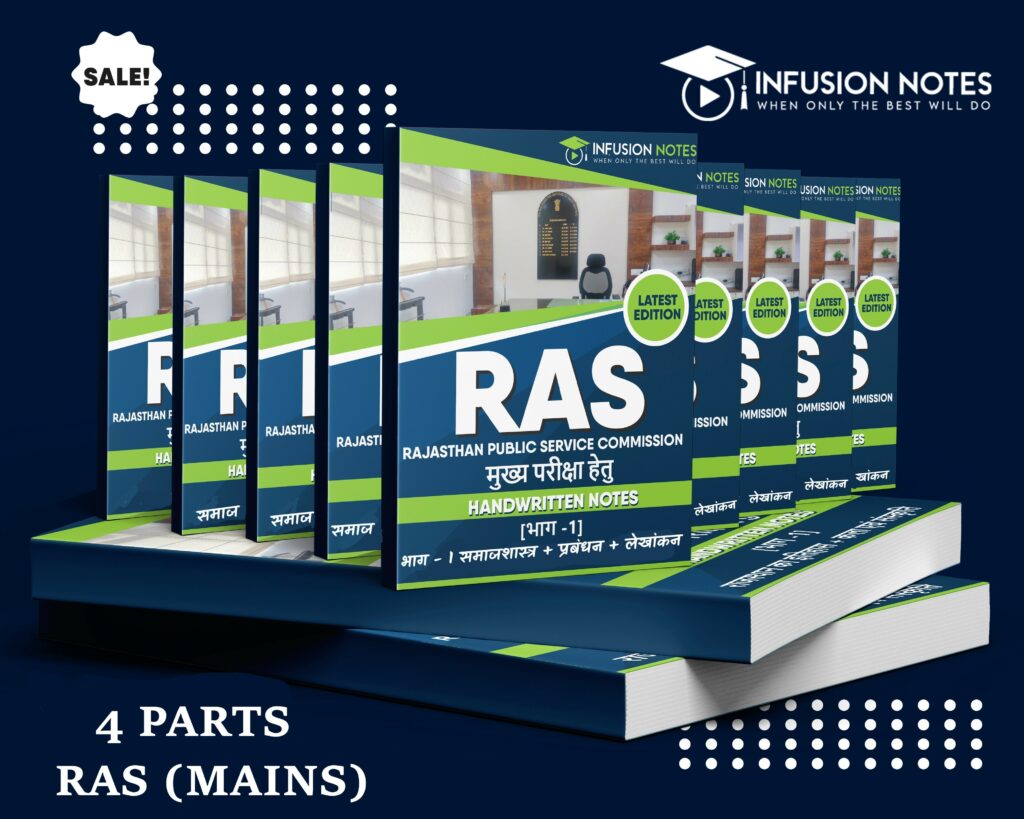 RAS Mains Notes - Additional Subjects - 4 Books || Mains only Subjects