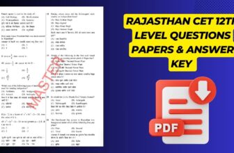 RSMSSB CET 12th Level Previous Year Papers PDF