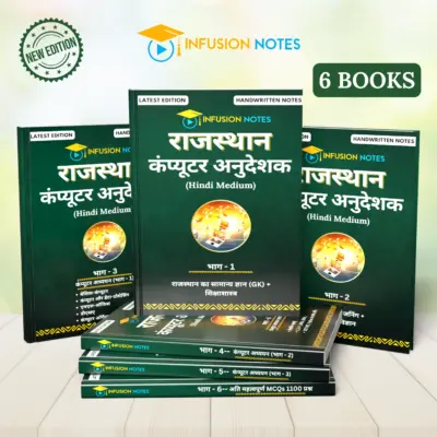 Rajasthan Basic Computer Anudeshak Notes (Hindi Medium) | 6 Books | RSMSSB Computer Instructor Bharti