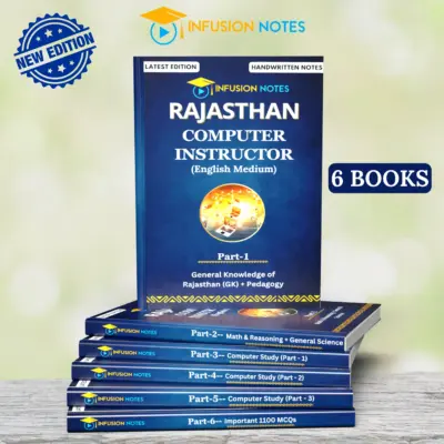 Rajasthan Computer Instructor Notes (English Medium) | 6 Books | RSMSSB Computer Teacher Study Material 2026