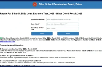 Bihar DElEd Result 2025: Joint Entrance Test Result Announced for 2025-27 Session
