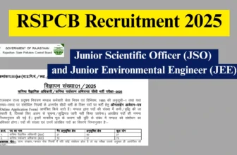 RSPCB JSOJEE Recruitment 2025