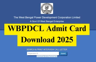 WBPDCL Admit Card Download 2025
