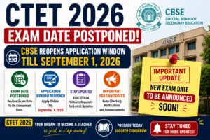 CTET Exam Date 2026 Postponed