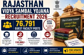 Rajasthan Vidya Sambal Yojana Recruitment 2026