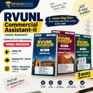 RVUNL Commercial Assistant Notes 2026 | Rajasthan Vidyut Vibhag Junior Assistant Books | Hindi Medium | 3 Parts