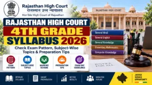 Rajasthan High Court 4th Grade Syllabus 2026