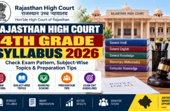 Rajasthan High Court 4th Grade Syllabus 2026