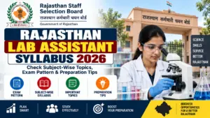 Rajasthan Lab Assistant Syllabus 2026