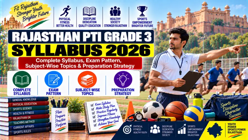 Rajasthan PTI Grade 3 Syllabus