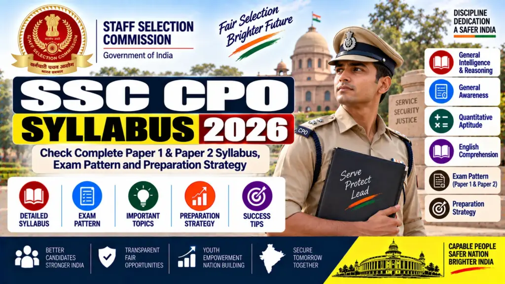 SSC CPO Syllabus 2026