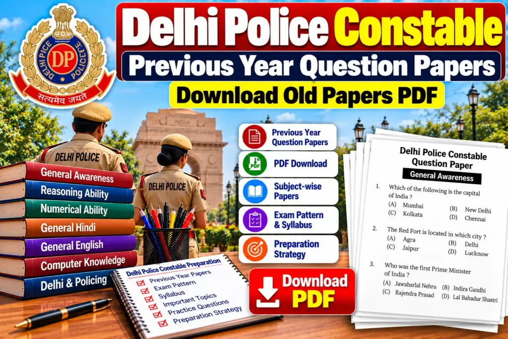 Delhi Police Constable Previous Year Question Papers