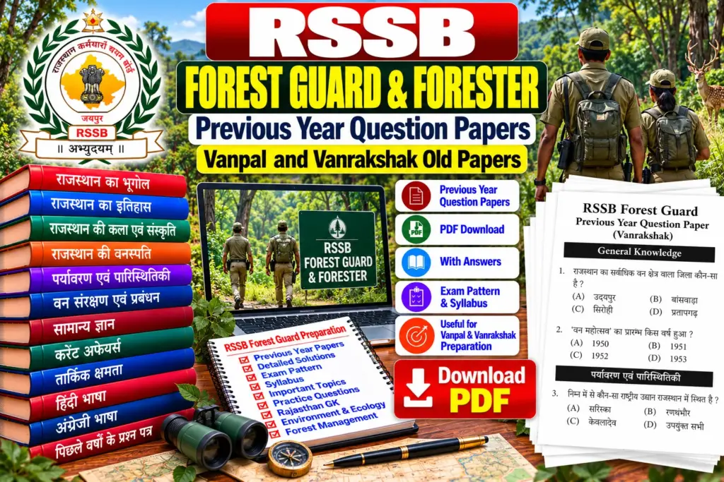 Forest Guard & Forester Previous Year Question Papers