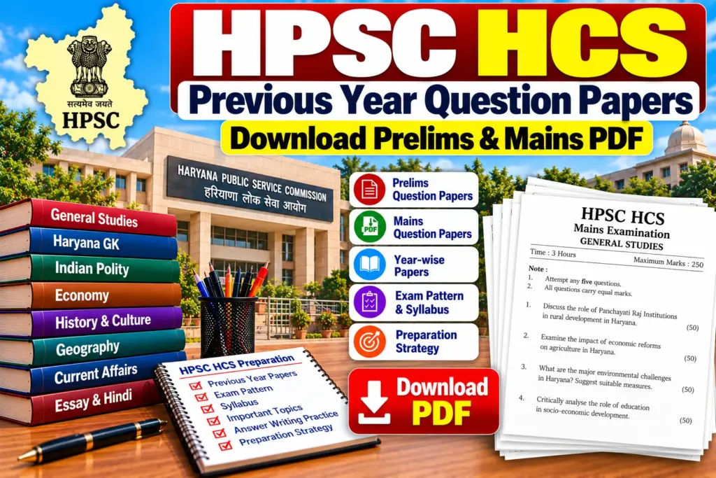 HPSC HCS Previous Year Question Papers