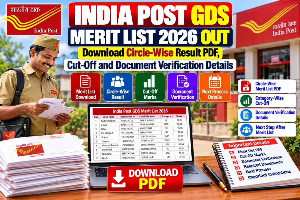 India Post GDS Merit List 2026