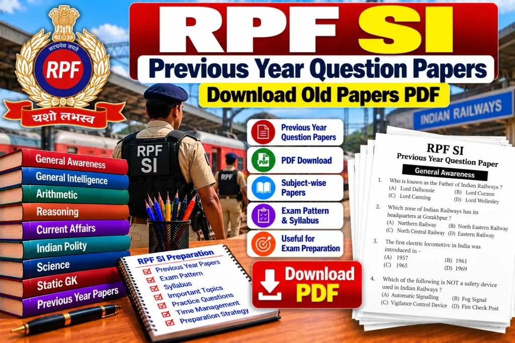 RPF SI Previous Year Question Papers