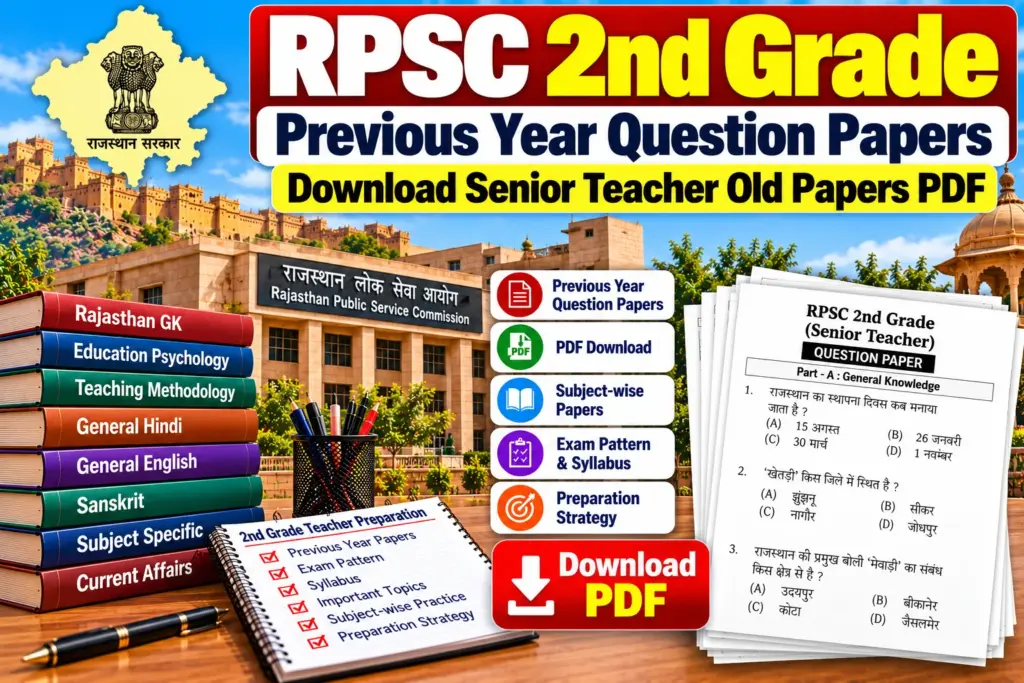 RPSC 2nd Grade Teacher Previous Year