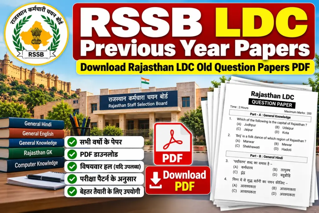 RSSB LDC Previous Year Papers