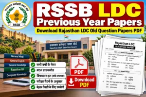 RSSB LDC Previous Year Papers