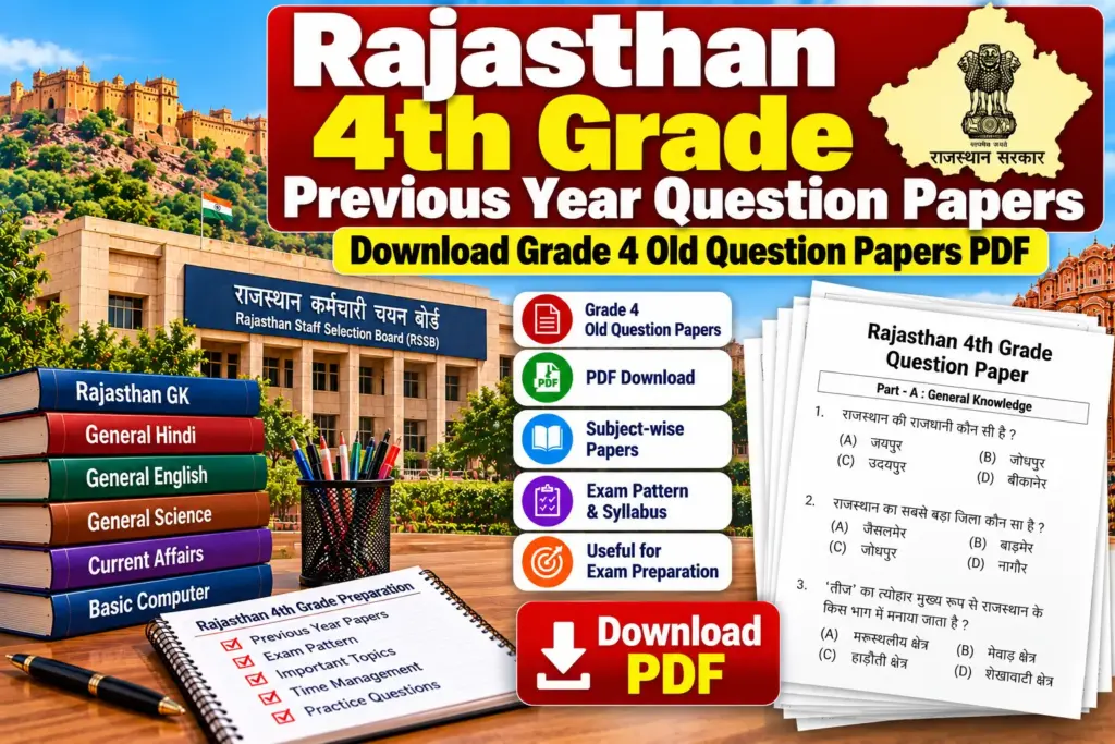 Rajasthan 4th Grade Previous Year