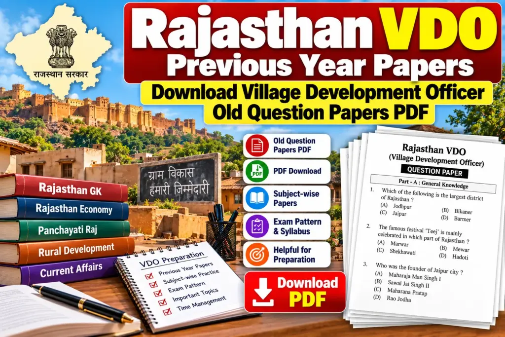 Rajasthan VDO Previous Year Papers
