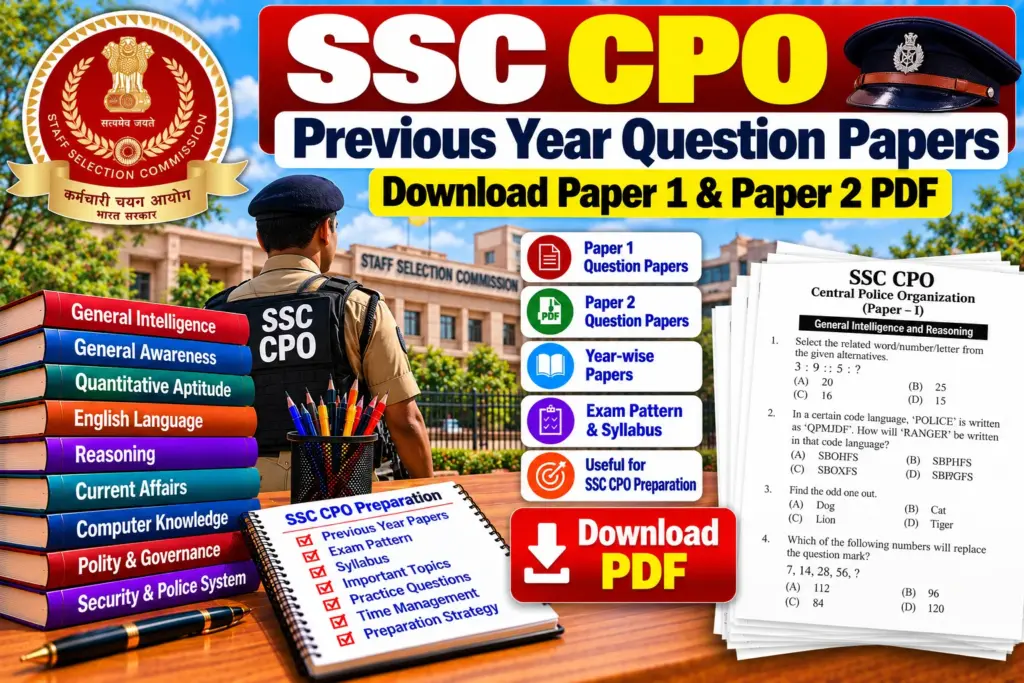 SSC CPO Previous Year Question Papers
