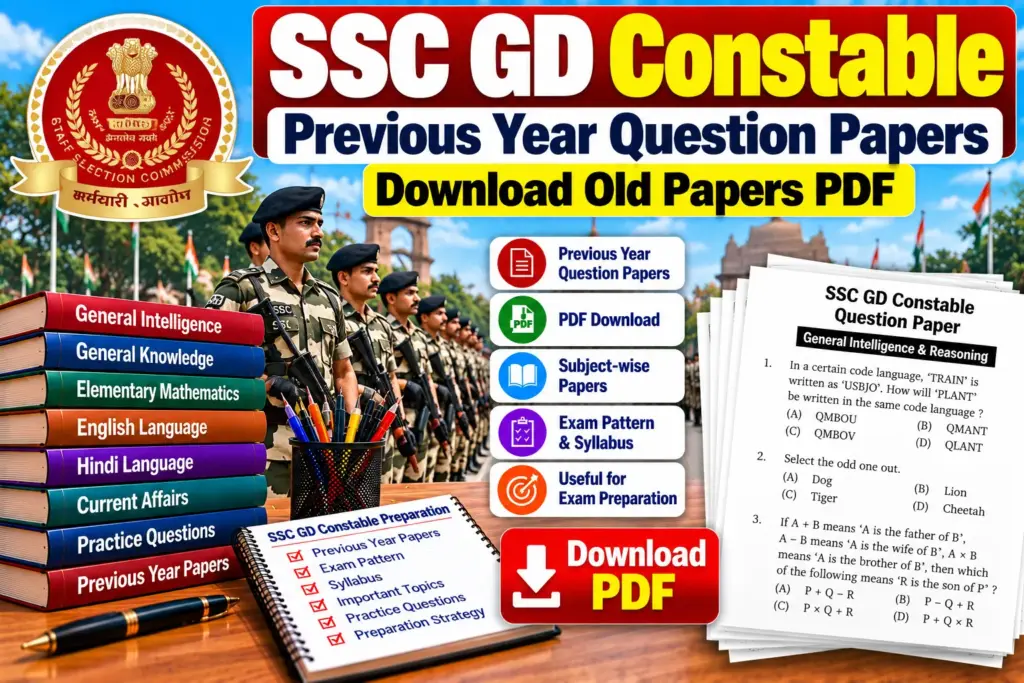 SSC GD Constable Previous Year Question Papers