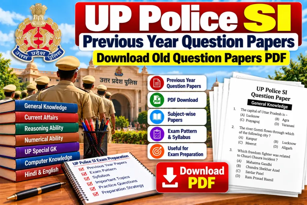 UP Police SI Previous Year Question Papers