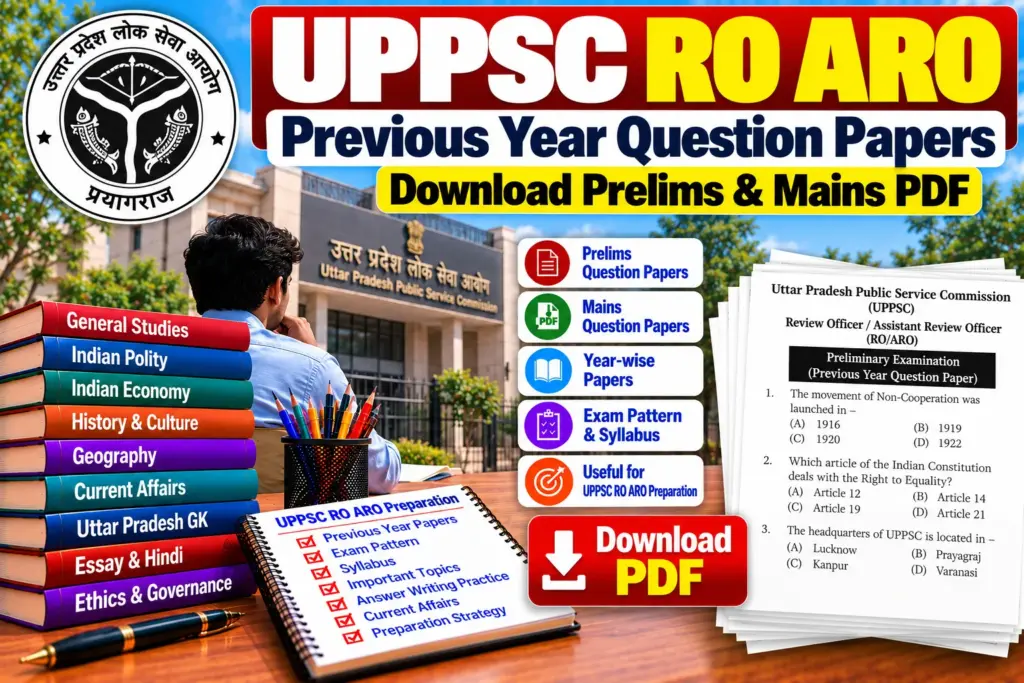 UPPSC RO ARO Previous Year Question Papers