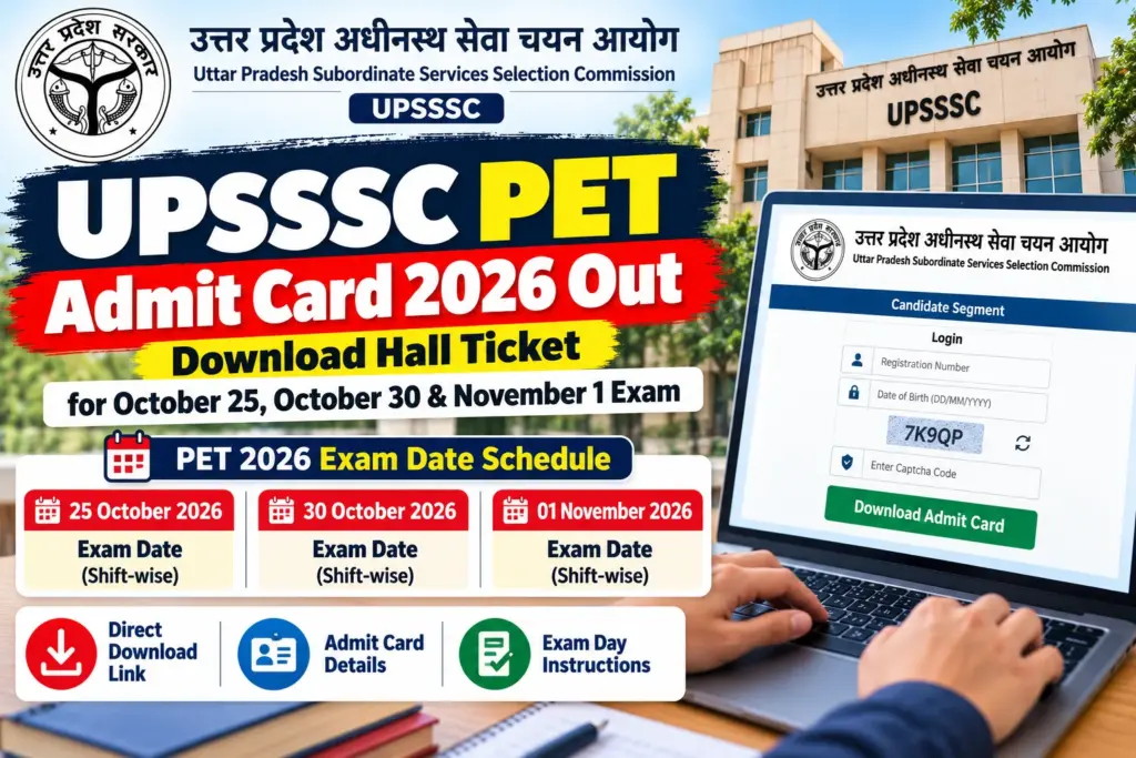 UPSSSC PET Admit Card 2026