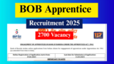 Bank of Baroda Apprentice Recruitment 2025 – Notification, Check Eligibility