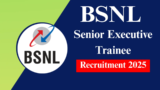 Apply Online for BSNL Senior Executive Trainee Recruitment 2025