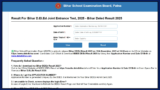 Bihar DElEd Result 2025: Joint Entrance Test Result Announced for 2025-27 Session