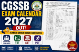 CGSSB Exam Calendar 2027 Out: Check Group-Wise Exam Dates, TET, SET, PET & Complete Schedule