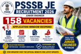 PSSSB JE Recruitment 2026: 158 Vacancies, Application Window Reopens, Check Eligibility, Exam Pattern & Salary