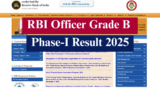 RBI Officer Grade B Result 2025 (Phase-I) Out – Download Prelims Result