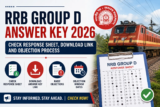 RRB Group D Answer Key 2026: Check Response Sheet, Download Link and Objection Process