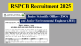 RSPCB JSO/JEE Recruitment 2025 – Apply Online for 100 Posts