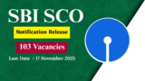 Apply for SBI SCO Recruitment 2025 Notification Out for 103 Post